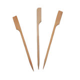 Özel Ahşap Yassı Saplı Çöp Şiş Çubuğu 25 CM (100 Adet)