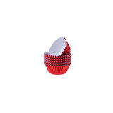 Metalik Folyo Cupcake Kalıbı Muffin Pet Kapsül No:1 (150 Adet)  Kırmızı