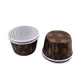Cupcake Kalıbı Orta Boy 50*39 MM DESENLİ (100 Adet)  Fume Yaprak Desenli