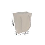 İp Saplı Karton Çanta Minik Boy Düz Renk 13.8X10X5 CM (25 Adet)   Mavi