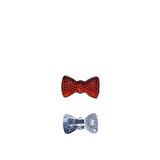 Polyester Fiyonk Hazır Papyon 1 CM X 2 CM (100 Adet)  Kırmızı