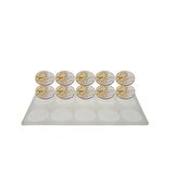 Epoksi Silikon Kalıp Çoklu Magnet Kalıbı Düz Yuvarlak Seri Döküm Kalıbı 7 CM  10 Lu