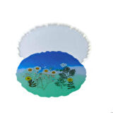 Epoksi Silikon Kalıp Oval Dalgalı Tepsi  (Supla) Kalıbnı  YERLİ 25x33.5 CM