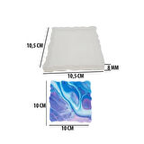 Epoksi Silikon Kalıp Magnet Geode Kare  10 CM