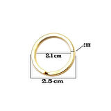 Zincirsiz Boş  Yassı Model Anahtarlık Halkası  2.5 CM (1000 Adet)  Gold