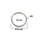 Zincirsiz Boş  Yassı Model Anahtarlık Halkası  2.5 CM (1000 Adet)  Gümüş
