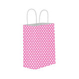 Kağıt Hediye Çantası Puantiyeli Battal Boy 31X41 CM (25 Adet)  Puantiyeli Pembe