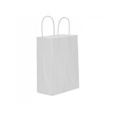 Kağıt Hediye Çantası Küçük Boy Düz Renk 18X24 Cm (25 Adet)  Beyaz