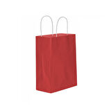 Kağıt Hediye Çantası Küçük Boy Düz Renk 18X24 Cm (25 Adet)  Bordo