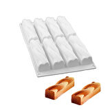 Silikon Kalıp Mum Örgülü Sabun Taş Tozu Kalıbı Burgulu Model Kek Çikolata Kalıbı 8 Li