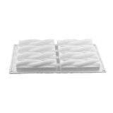 Silikon Kalıp Mum Örgülü Sabun Taş Tozu Kalıbı Burgulu Model Kek Çikolata Kalıbı 8 Li