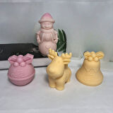 Silikon Kalıp Dekoratif Yılbaşı Geyik Noel Dekorasyon Mum Kalıbı 9.6X5.8 CM
