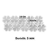 Epoksi Silikon Kalıp Yonca Bardak Altı Ve Magnet Kalıbı 6.8 CM 10 Lu