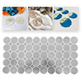 Epoksi Silikon Kalıp Geode Tırtıklı Kenar Magnet Kalıbı 7 CM 50 Li