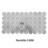 Epoksi Silikon Kalıp Geode Tırtıklı Kenar Magnet Kalıbı 7 CM 50 Li