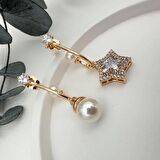 İncili Yıldız Küpe