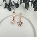 İncili Yıldız Küpe