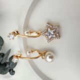 İncili Yıldız Küpe