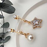 İncili Yıldız Küpe