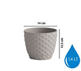 Omnipazar SO-KAP2 Kapadokya Dekoratif Plastik Saksı 1.4 Litre No 2
