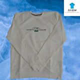 erkek beyaz sweatshirt