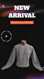 erkek platin gri sweatshirt