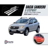 Dacia Sandero Stepway Krom Yan Kapı Çıtası 4 Kapı 2012> Paslanmaz Çelik