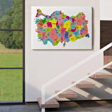 Harita Sepeti Türkiye Haritası Kanvas Tablo Eğitici ve Öretici Dekoratif Tablo Tablo 3108