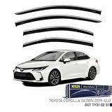 Toyota Corolla Sedan Niken Kromlu Cam Rüzgarlığı 4lü Set 2019 2022