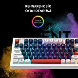 Everest KB-98 SILENT Mavi/Beyaz/Kırmızı SESSİZ Rainbow Q Membrane Oyuncu Klavyesi