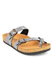 Muya 31101 Z Camilia Casual Günlük Platin Kadın Terlik