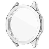 Huawei Watch Gt4 46MM Uyumlu Kasa ve Ekran Koruyucu 360 Tam Koruma Silikon Kılıf