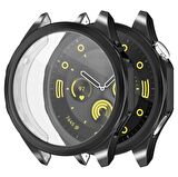 Huawei Watch Gt4 46MM Uyumlu Kasa ve Ekran Koruyucu 360 Tam Koruma Silikon Kılıf
