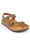 Muya 31104 Z Verona Casual Günlük Vizon Kadın Sandalet