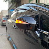 Sts Oto Aksesuar Honda Civic Fd6 2006-2011 Batman Yarasa Ayna Kapağı Piano Black Abs Plastik