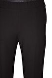 Hesna Kadın Aslı Yan Cepli Scuba Astarsız Siyah Pantolon