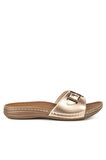 Muya 31111 Z Luice Casual Günlük Platin Kadın Terlik