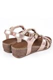 Muya 31116 Z Arizona Casual Günlük Platin Kadın Sandalet