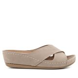 Muya Active Anatomik Topuk Dikeni Kadın Terlik Açık Vizon