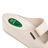 Muya Panna Anatomik Topuk Dikeni Kadın Terlik Full Krem