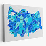 Harita Sepeti Türkiye Haritası Kanvas Tablo Eğitici ve Öretici Dekoratif Tablo Tablo 3114