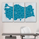 Harita Sepeti Türkiye Haritası Kanvas Tablo Eğitici ve Öretici Dekoratif Tablo Tablo 3115