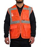 BESTGUARD REFREKTÖRLÜ MÜHENDİS YELEĞİ CEPLİ