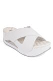 Muya 31210 Z Penelope Platform Beyaz Kadın Terlik