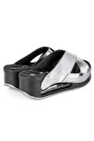 Muya 31210 Z Penelope Platform Metalik Kadın Terlik