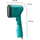 DT2024 Saf Pop Buharlı Fırça | 1300 W | 70 ml Su Deposu | Hızlı Isıtma | 20 G/dak Sürekli Buhar | Petrol Yeşili/siyah