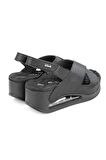 Muya 31213 Z Assos Platform Siyah Kadın Sandalet