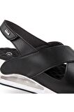 Assos Anatomik Air Max Taban Kadın Cırtlı Sandalet Siyah Beyaz