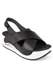 Muya 31213 Z Assos Platform Siyah Kadın Sandalet