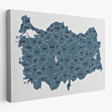 Harita Sepeti Türkiye Haritası Kanvas Tablo Eğitici ve Öretici Dekoratif Tablo Tablo 3121